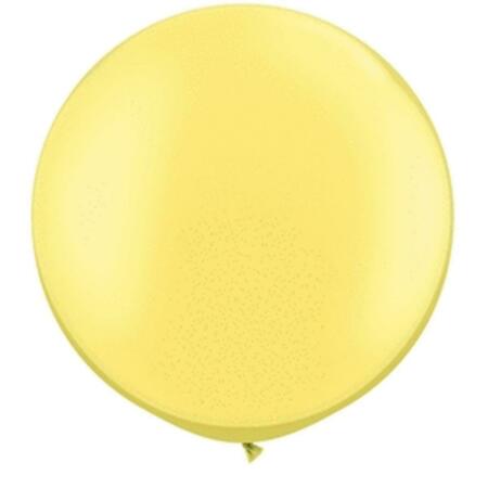 MAYFLOWER DISTRIBUTING 30 in. Pearl Lemon Chiffon Latex Balloon 52137